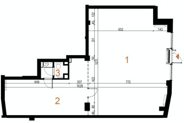 Rzut - Lokal użytkowy na sprzedaż 1 pokój o powierzchni 120,85 m² - numer U5 w Odrzańskie Bulvary