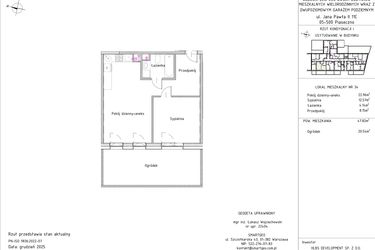 Rzut - Mieszkanie na sprzedaż 2 pokoje o powierzchni 47,82 m² - numer B3 – M0.6 w Primacasa