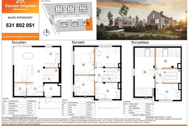 Rzut - Dom na sprzedaż 5 pokoi o powierzchni 130,28 m² - numer 18 w Zacisze Ursynów