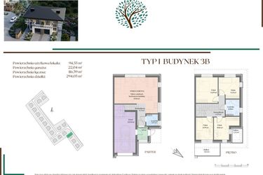 Rzut - Dom na sprzedaż 5 pokoi o powierzchni 116,59 m² - numer 3B w Olechowska Verde