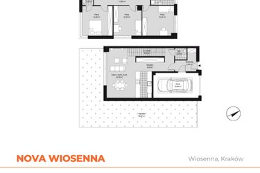 Rzut - Dom na sprzedaż 4 pokoje o powierzchni 124,66 m² - numer D5 - A w Nova Wiosenna
