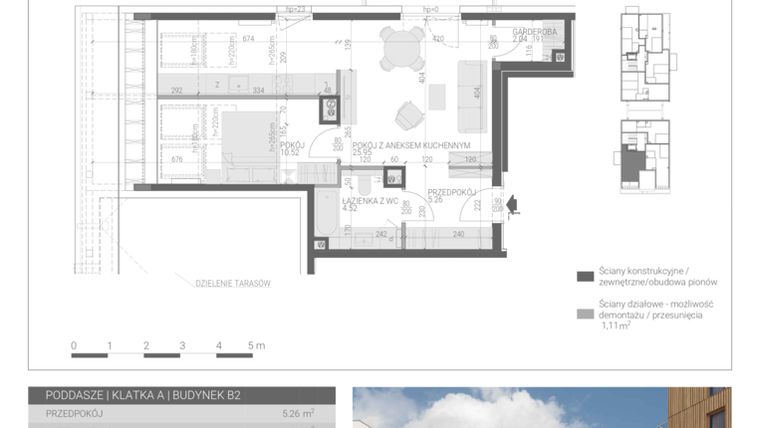 Rzut - Mieszkanie na sprzedaż 2 pokoje o powierzchni 48,29 m² - numer M-19 w Forma Augustów