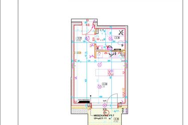 Rzut - Mieszkanie na sprzedaż 1 pokój o powierzchni 29,49 m² - numer A7 w Osiedle Zuchów