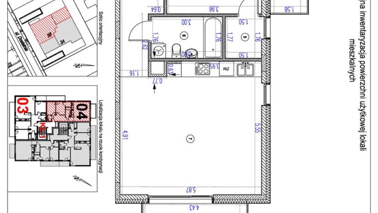 Rzut - Mieszkanie na sprzedaż 3 pokoje o powierzchni 73,66 m² - numer B4 w Vilanovia Park