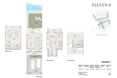 Rzut - Mieszkanie na sprzedaż 3 pokoje o powierzchni 206,19 m² - numer 2 w Eleven 41