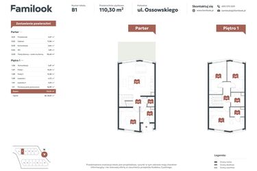 Rzut - Mieszkanie na sprzedaż 5 pokoi o powierzchni 110,3 m² - numer B1 w Familook