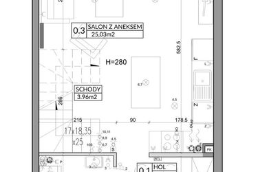 Rzut - Dom na sprzedaż 3 pokoje o powierzchni 72,9 m² - numer 21B w Nova Magdalenka 6