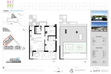 Rzut - Mieszkanie na sprzedaż 2 pokoje o powierzchni 77,39 m² - numer DA-4 w Nature Views - Torrevieja