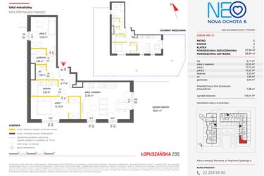 Rzut - Mieszkanie na sprzedaż 2 pokoje o powierzchni 67,9 m² - numer 95 w Neo Nova Ochota 6