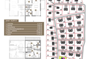 Rzut - Dom na sprzedaż 5 pokoi o powierzchni 122 m² - numer 9A w Osiedle Pola Jurajskie - etap II