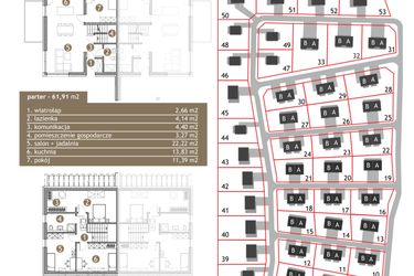 Rzut - Dom na sprzedaż 5 pokoi o powierzchni 126 m² - numer 3B w Osiedle Pola Jurajskie - etap II