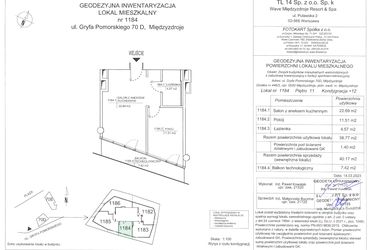 Rzut - Mieszkanie na sprzedaż 2 pokoje o powierzchni 40,17 m² - numer D.11.84 w Wave Międzyzdroje Resort & Spa