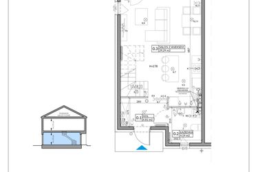 Rzut - Mieszkanie na sprzedaż 4 pokoje o powierzchni 82,75 m² - numer 53A w Domy na Witosa etap 2A i 2B