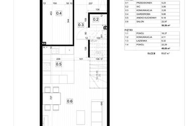 Rzut - Dom na sprzedaż 4 pokoje o powierzchni 99,18 m² - numer 5 w Smart Shape
