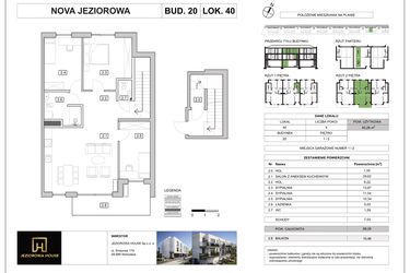 Rzut - Mieszkanie na sprzedaż 4 pokoje o powierzchni 82,26 m² - numer 40 w Nova Jeziorowa