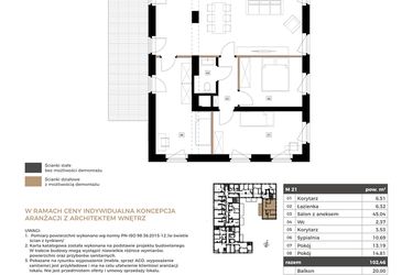 Rzut - Mieszkanie na sprzedaż 4 pokoje o powierzchni 102,46 m² - numer M21 w Apartamenty Królewska Huta
