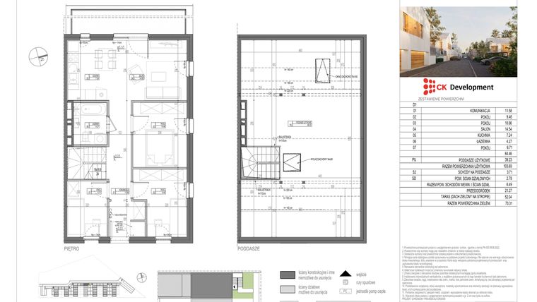 Rzut - Mieszkanie na sprzedaż 4 pokoje o powierzchni 103,69 m² - numer D.1 w Nova Wola Park