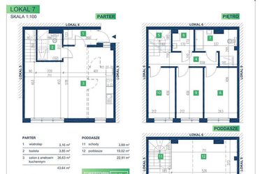 Rzut - Dom na sprzedaż 5 pokoi o powierzchni 113,13 m² - numer 7 w Vista Forest Stabłowice