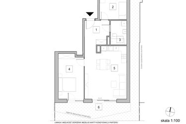 Rzut - Mieszkanie na sprzedaż 3 pokoje o powierzchni 66,72 m² - numer B1_1 w ATAL Zawiślańska