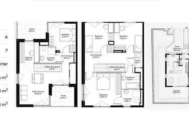 Rzut - Dom na sprzedaż 7 pokoi o powierzchni 162,56 m² - numer A01 w Jaśminowy Mokotów etap VI