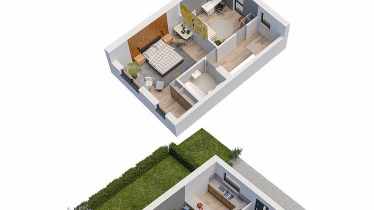 Rzut - Dom na sprzedaż 5 pokoi o powierzchni 128,92 m² - numer 1A w Domy Iwińskie