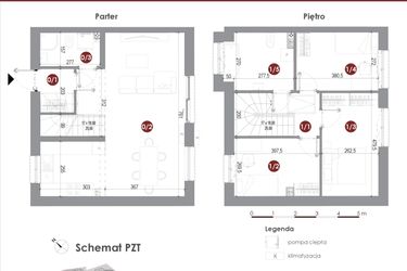 Rzut - Dom na sprzedaż 4 pokoje o powierzchni 88,88 m² - numer 17 w Parkowy Zakątek