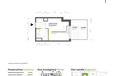 Rzut - Lokal użytkowy na sprzedaż 1 pokój o powierzchni 22,05 m² - numer U4/5 w Aleje Praskie