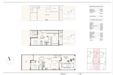 Rzut - Dom na sprzedaż 3 pokoje o powierzchni 116 m² - numer 2 w Domy w Torre de la Horadada - 78505470
