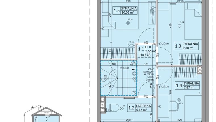 Rzut - Dom na sprzedaż 4 pokoje o powierzchni 77,99 m² - numer 37B w Osiedle Słoneczne etap IV
