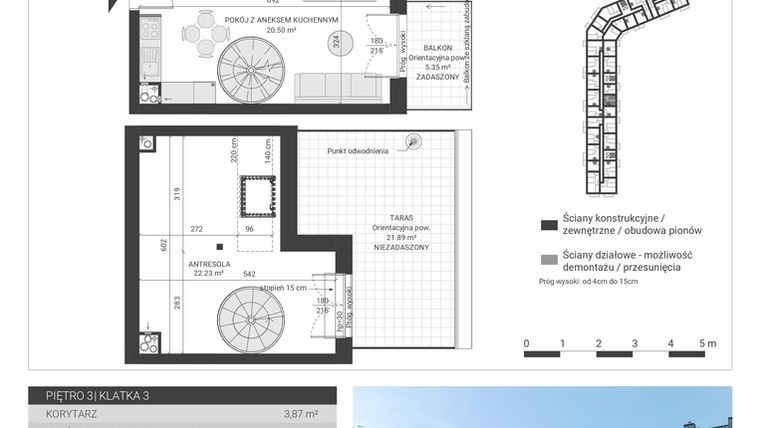 Rzut - Mieszkanie na sprzedaż 2 pokoje o powierzchni 62,47 m² - numer 77 w Ignatki Forest etap II