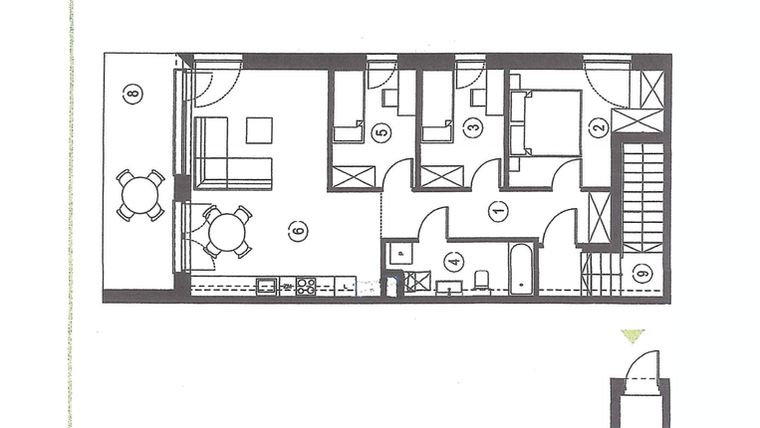 Rzut - Mieszkanie na sprzedaż 4 pokoje o powierzchni 80,03 m² - numer 12_2 w Apartamenty Sielanka