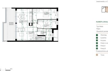 Rzut - Mieszkanie na sprzedaż 3 pokoje o powierzchni 67,89 m² - numer 14.2 w Green Ville