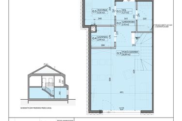 Rzut - Dom na sprzedaż 4 pokoje o powierzchni 85,77 m² - numer 12 w Ahoj Pogórze
