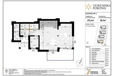 Rzut - Dom na sprzedaż 5 pokoi o powierzchni 272,1 m² - numer B4 w Poronin Tatrzańska