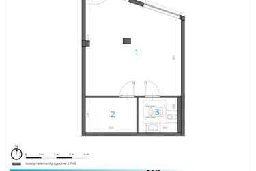 Rzut - Lokal użytkowy na sprzedaż 2 pokoje o powierzchni 50,53 m² - numer 1.U1 w Incepti Gaj 2