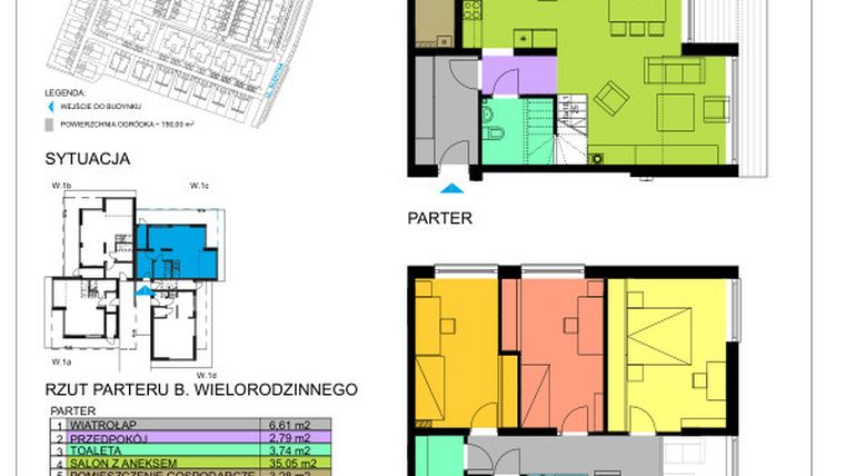 Rzut - Mieszkanie na sprzedaż 4 pokoje o powierzchni 120,18 m² - numer W1C w Błękitne Aleje