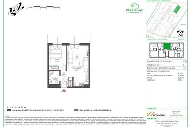 Rzut - Mieszkanie na sprzedaż 2 pokoje o powierzchni 38 m² - numer 3 w Osiedle Polna bud. 5