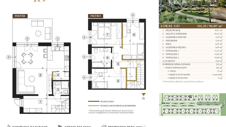 Rzut - Dom na sprzedaż 4 pokoje o powierzchni 96,8 m² - numer 11D w Lawinowa 18