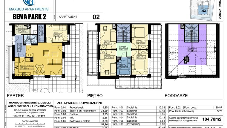 Rzut - Dom na sprzedaż 6 pokoi o powierzchni 125,57 m² - numer 2 w Bema Park 2