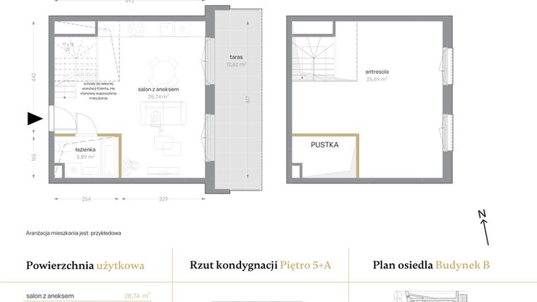 Rzut - Mieszkanie na sprzedaż 1 pokój o powierzchni 58,32 m² - numer B/35 w Królowej Jadwigi