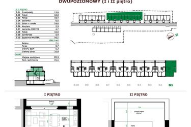 Rzut - Mieszkanie na sprzedaż 5 pokoi o powierzchni 108,1 m² - numer B1.2 w Dębowe Zacisze