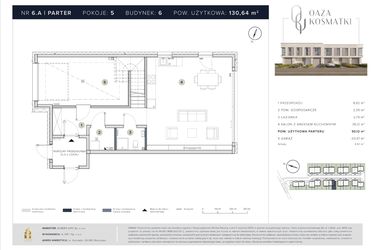 Rzut - Dom na sprzedaż 5 pokoi o powierzchni 158,28 m² - numer 6.A w Oaza Kosmatki
