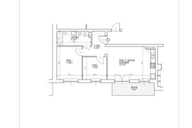 Rzut - Mieszkanie na sprzedaż 3 pokoje o powierzchni 54,7 m² - numer 42 w Północna 26