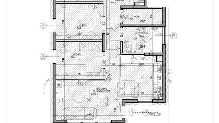 Rzut - Mieszkanie na sprzedaż 4 pokoje o powierzchni 61,19 m² - numer K6.1 w HEJ! Baniocha K