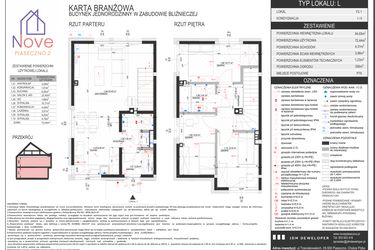 Rzut - Dom na sprzedaż 4 pokoje o powierzchni 84,65 m² - numer F2.1 w Nove Piaseczno 2 etap F