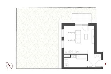 Rzut - Mieszkanie na sprzedaż 1 pokój o powierzchni 31,22 m² - numer A.0.4 w Apartamenty Symfonia