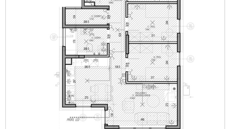 Rzut - Mieszkanie na sprzedaż 4 pokoje o powierzchni 69,99 m² - numer E2-1 w HEJ! Baniocha E