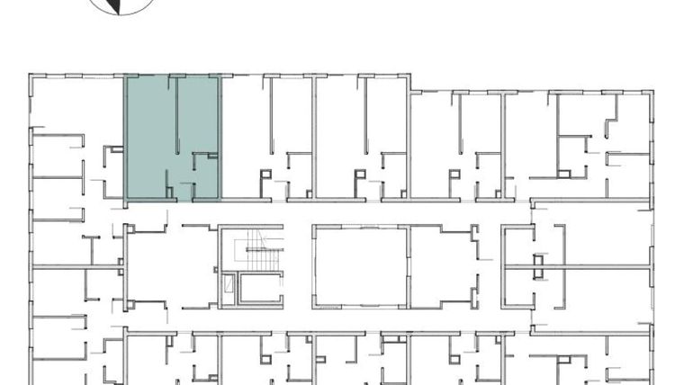 Rzut - Mieszkanie na sprzedaż 2 pokoje o powierzchni 41,91 m² - numer M15 w Atrium House