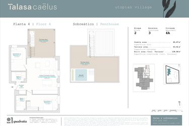 Rzut - Mieszkanie na sprzedaż 2 pokoje o powierzchni 65,67 m² - numer B2-4A w Talasa Celeus y Terra by Quadratia