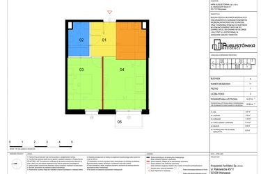 Rzut - Mieszkanie na sprzedaż 2 pokoje o powierzchni 42,37 m² - numer A11 w Augustówka Residence